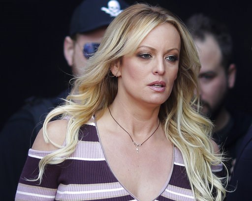 (AP Photo/Markus Schreiber, File). FILE - In this Oct. 11, 2018, file photo, adult film actress Stormy Daniels arrives for the opening of the adult entertainment fair "Venus," in Berlin. Attorneys for President Trump want a Los Angeles judge to award $... (AP Photo/Markus Schreiber, File). FILE - In this Oct. 11, 2018, file photo, adult film actress Stormy Daniels arrives for the opening of the adult entertainment fair "Venus," in Berlin. Attorneys for President Trump want a Los Angeles judge to award $...