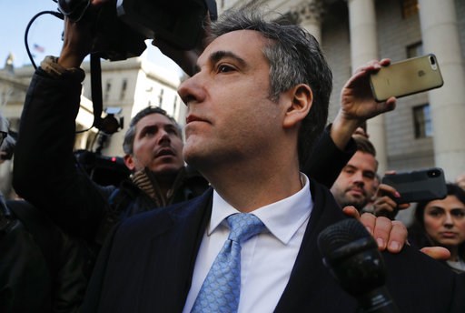 (AP Photo/Julie Jacobson). Michael Cohen walks out of federal court, Thursday, Nov. 29, 2018, in New York, after pleading guilty to lying to Congress about work he did on an aborted project to build a Trump Tower in Russia. Cohen, President Donald Tru... (AP Photo/Julie Jacobson). Michael Cohen walks out of federal court, Thursday, Nov. 29, 2018, in New York, after pleading guilty to lying to Congress about work he did on an aborted project to build a Trump Tower in Russia. Cohen, President Donald Tru...