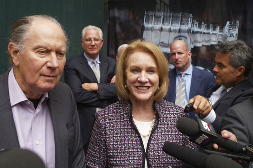(AP Photo/Mark Lennihan, File). FILE - In this Oct. 2, 2018, file photo, Seattle Hockey Partners David Bonderman, left, and Seattle Mayor Jenny Durkan talk to the media as they leave a meeting at National Hockey League headquarters, in New York. The NH... (AP Photo/Mark Lennihan, File). FILE - In this Oct. 2, 2018, file photo, Seattle Hockey Partners David Bonderman, left, and Seattle Mayor Jenny Durkan talk to the media as they leave a meeting at National Hockey League headquarters, in New York. The NH...