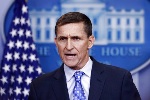(AP Photo/Carolyn Kaster). FILE - In this Feb. 1, 2017 file photo, National Security Adviser Michael Flynn speaks during the daily news briefing at the White House in Washington. The special counsel in the Russia investigation is set to give the first... (AP Photo/Carolyn Kaster). FILE - In this Feb. 1, 2017 file photo, National Security Adviser Michael Flynn speaks during the daily news briefing at the White House in Washington. The special counsel in the Russia investigation is set to give the first...
