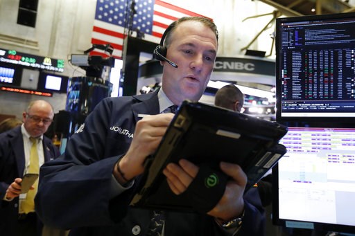 (AP Photo/Richard Drew, File). FILE- In this Nov. 28, 2018, file photo trader Jonathan Corpina works on the floor of the New York Stock Exchange. The U.S. stock market opens at 9:30 a.m. EST on Thursday, Dec. 6. (AP Photo/Richard Drew, File). FILE- In this Nov. 28, 2018, file photo trader Jonathan Corpina works on the floor of the New York Stock Exchange. The U.S. stock market opens at 9:30 a.m. EST on Thursday, Dec. 6.
