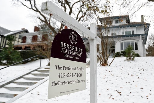 (AP Photo/Keith Srakocic). In this Nov. 28, 2018, photo, a realtor sign hangs in front of a home for sale in Pittsburgh. On Thursday, Nov. 29, Freddie Mac reports on the week's average U.S. mortgage rates. (AP Photo/Keith Srakocic). In this Nov. 28, 2018, photo, a realtor sign hangs in front of a home for sale in Pittsburgh. On Thursday, Nov. 29, Freddie Mac reports on the week's average U.S. mortgage rates.