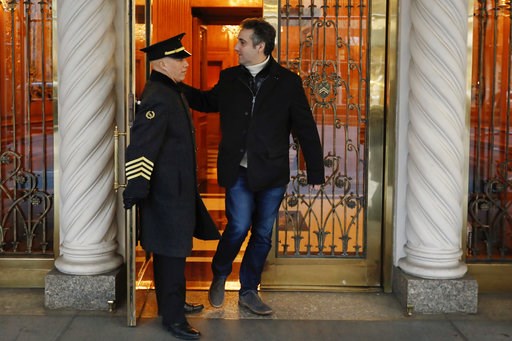 (AP Photo/Richard Drew). Michael Cohen, former lawyer to President Donald Trump, leaves his apartment building on New York's Park Avenue, Friday, Dec. 7, 2018. In the latest filings Friday, prosecutors will weigh in on whether Cohen deserves prison tim... (AP Photo/Richard Drew). Michael Cohen, former lawyer to President Donald Trump, leaves his apartment building on New York's Park Avenue, Friday, Dec. 7, 2018. In the latest filings Friday, prosecutors will weigh in on whether Cohen deserves prison tim...