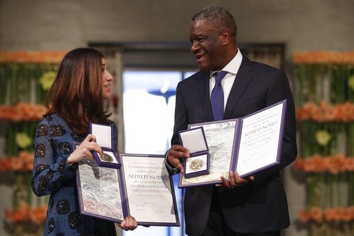 Nobel Peace winners urge global action vs. sexual violence
