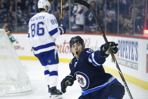 Scheifele scores in OT, sends Jets past Lightning 5-4