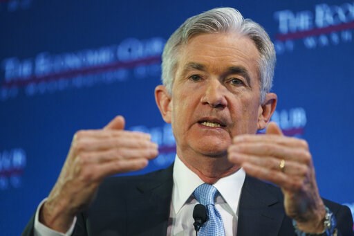 (AP Photo/Carolyn Kaster). Federal Reserve Board Chair Jerome Powell speaks during the Economic Club of Washington luncheon, in Washington, Thursday, Jan.10, 2019. (AP Photo/Carolyn Kaster). Federal Reserve Board Chair Jerome Powell speaks during the Economic Club of Washington luncheon, in Washington, Thursday, Jan.10, 2019.