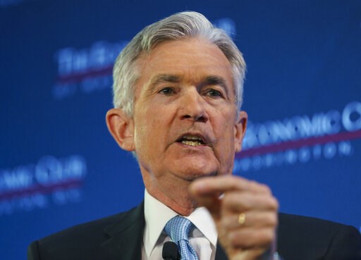 (AP Photo/Carolyn Kaster). Federal Reserve Board Chair Jerome Powell speaks during the Economic Club of Washington luncheon, in Washington, Thursday, Jan.10, 2019. (AP Photo/Carolyn Kaster). Federal Reserve Board Chair Jerome Powell speaks during the Economic Club of Washington luncheon, in Washington, Thursday, Jan.10, 2019.