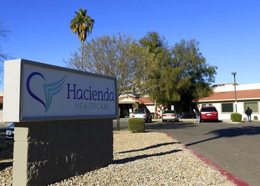 (AP Photo/Ross D. Franklin). This Friday, Jan. 4, 2019, photo shows Hacienda HealthCare in Phoenix. The revelation that a Phoenix woman in a vegetative state recently gave birth has prompted Hacienda HealthCare CEO Bill Timmons to resign, putting a spo... (AP Photo/Ross D. Franklin). This Friday, Jan. 4, 2019, photo shows Hacienda HealthCare in Phoenix. The revelation that a Phoenix woman in a vegetative state recently gave birth has prompted Hacienda HealthCare CEO Bill Timmons to resign, putting a spo...