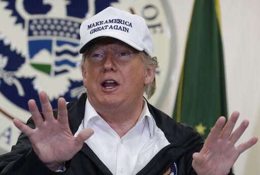 (AP Photo/ Evan Vucci). President Donald Trump speaks at a roundtable on immigration and border security at U.S. Border Patrol McAllen Station, during a visit to the southern border, Thursday, Jan. 10, 2019, in McAllen, Texas. (AP Photo/ Evan Vucci). President Donald Trump speaks at a roundtable on immigration and border security at U.S. Border Patrol McAllen Station, during a visit to the southern border, Thursday, Jan. 10, 2019, in McAllen, Texas.
