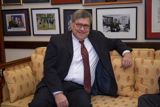 (AP Photo/J. Scott Applewhite). In this Jan. 9, 2019, photo, President Donald Trump's attorney general nominee, William Barr, meets with Sen. Lindsey Graham, R-S.C., on Capitol Hill in Washington. As attorney general a quarter century ago, William Barr... (AP Photo/J. Scott Applewhite). In this Jan. 9, 2019, photo, President Donald Trump's attorney general nominee, William Barr, meets with Sen. Lindsey Graham, R-S.C., on Capitol Hill in Washington. As attorney general a quarter century ago, William Barr...