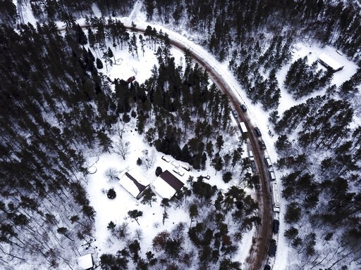 (Aaron Lavinsky/Star Tribune via AP)/Star Tribune via AP). This aerial photo shows the cabin where 13-year-old Jayme Closs was held by Jake Thomas Patterson, is surrounded by law enforcement vehicles, Saturday, Jan. 12, 2019 in the town Gordon, Wis. ... (Aaron Lavinsky/Star Tribune via AP)/Star Tribune via AP). This aerial photo shows the cabin where 13-year-old Jayme Closs was held by Jake Thomas Patterson, is surrounded by law enforcement vehicles, Saturday, Jan. 12, 2019 in the town Gordon, Wis. ...