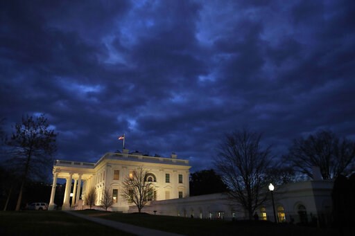 (AP Photo/Jacquelyn Martin, File). In this Jan. 8, 2019, photo, clouds roll over the White House, Tuesday Jan. 8, 2019, in Washington. The 2020 primary campaign is exploding 13 months before the first voters head to the polls. Candidates and potential ... (AP Photo/Jacquelyn Martin, File). In this Jan. 8, 2019, photo, clouds roll over the White House, Tuesday Jan. 8, 2019, in Washington. The 2020 primary campaign is exploding 13 months before the first voters head to the polls. Candidates and potential ...