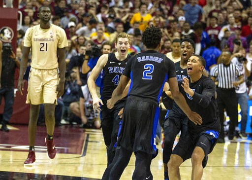 Duke stays at No. 1 in AP Top 25; Kentucky, Marquette rise