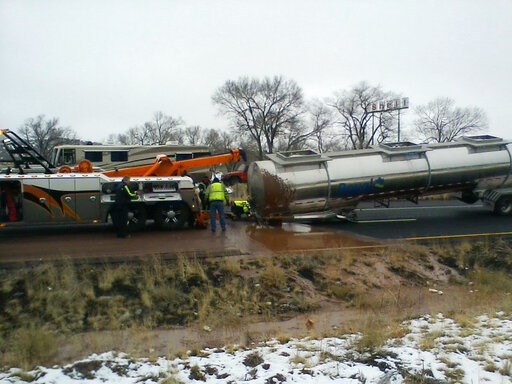 Chocolate spill creates sweet hot mess on Arizona highway