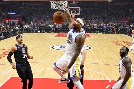 Warriors beat Clippers 112-94; Boogie fouls out of debut