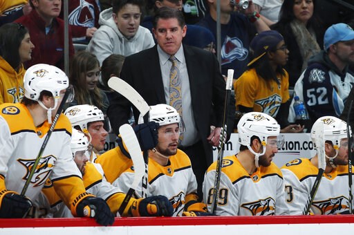 Predators beat Avalanche 4-1, Laviolette earns win No. 600