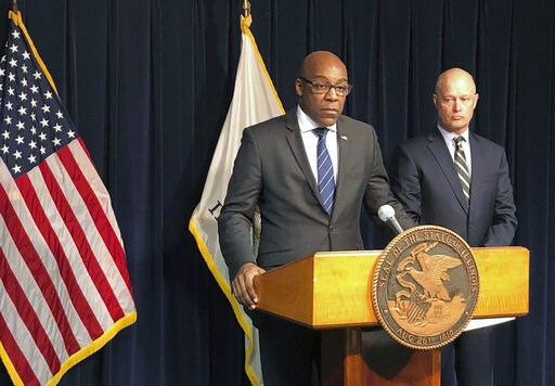(AP Photo/Noreen Nasir). Attorney General Kwame Raoul, left, and Kane County State's Attorney Joseph McMahon hold a news conference Monday, Feb. 11, 2019, in Chicago. Raoul and McMahon, who won the conviction against Jason Van Dyke, said they believe J... (AP Photo/Noreen Nasir). Attorney General Kwame Raoul, left, and Kane County State's Attorney Joseph McMahon hold a news conference Monday, Feb. 11, 2019, in Chicago. Raoul and McMahon, who won the conviction against Jason Van Dyke, said they believe J...