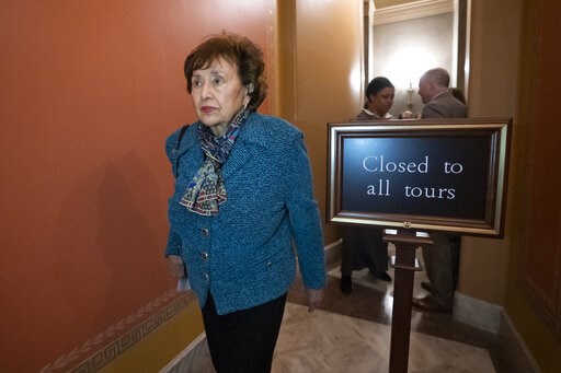 (AP Photo/J. Scott Applewhite). House Appropriations Committee Chair Nita Lowey, D-N.Y., walks to a closed-door meeting with the bipartisan group of House and Senate negotiators trying to negotiate a border security compromise in hope of avoiding anoth... (AP Photo/J. Scott Applewhite). House Appropriations Committee Chair Nita Lowey, D-N.Y., walks to a closed-door meeting with the bipartisan group of House and Senate negotiators trying to negotiate a border security compromise in hope of avoiding anoth...
