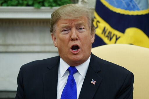 (AP Photo/ Evan Vucci). President Donald Trump speaks during a meeting with Colombian President Ivan Duque in the Oval Office of the White House, Wednesday, Feb. 13, 2019, in Washington. (AP Photo/ Evan Vucci). President Donald Trump speaks during a meeting with Colombian President Ivan Duque in the Oval Office of the White House, Wednesday, Feb. 13, 2019, in Washington.