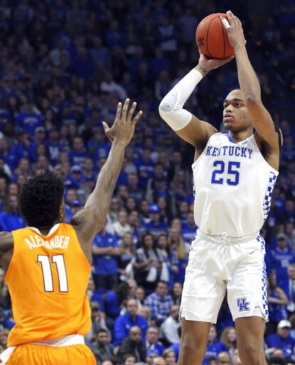 No. 5 Kentucky ends No. 1 Tennessee's 19-game winning streak
