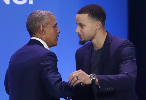 Obama joined by Curry to tell minority boys 'you matter'
