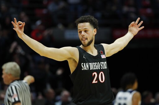 San Diego State stuns Caroline, No. 6 Nevada 65-57