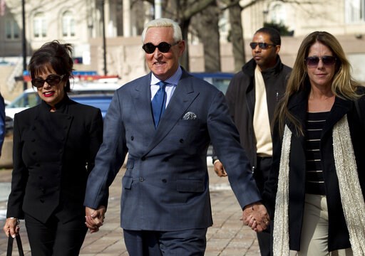 The Latest: Judge imposes gag order on Trump confidant Stone