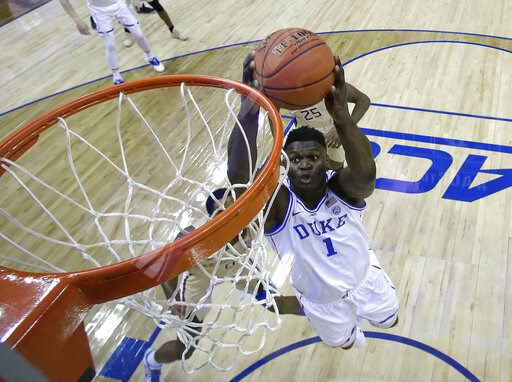 The Latest: Best bet: Duke is favored to win NCAA Tournament
