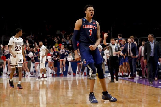 Liberty upsets Mississippi St 80-76 for 1st NCAA tourney win