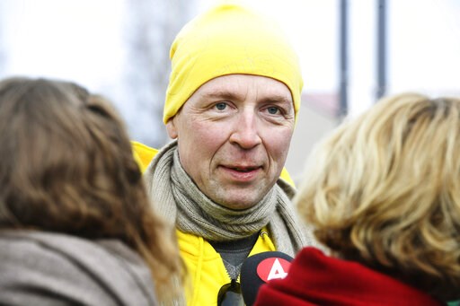 (Heikki Saukkomaa/Lehtikuva via AP). Chairman of the Finns Party Jussi Halla-aho campaigns for the Finnish parliamentary elections in Tuusula, Finland, Saturday, April 13, 2019, a day ahead of the elections. (Heikki Saukkomaa/Lehtikuva via AP). Chairman of the Finns Party Jussi Halla-aho campaigns for the Finnish parliamentary elections in Tuusula, Finland, Saturday, April 13, 2019, a day ahead of the elections.