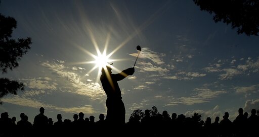 (AP Photo/Charlie Riedel). Francesco Molinari, of Italy, hits a drive on the 18th hole during the third round for the Masters golf tournament Saturday, April 13, 2019, in Augusta, Ga. (AP Photo/Charlie Riedel). Francesco Molinari, of Italy, hits a drive on the 18th hole during the third round for the Masters golf tournament Saturday, April 13, 2019, in Augusta, Ga.