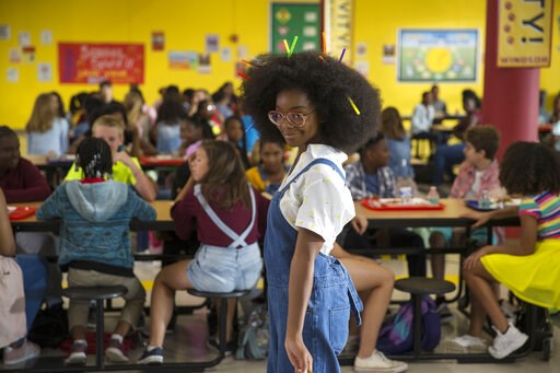 (Universal Pictures via AP). This image released by Universal Pictures shows Marsai Martin in a scene from "Little." (Universal Pictures via AP). This image released by Universal Pictures shows Marsai Martin in a scene from "Little."