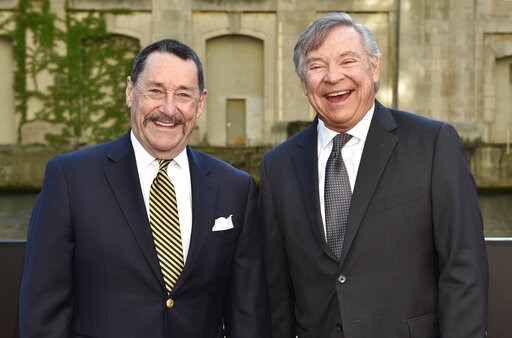 (Photo by Rob Grabowski/Invision/AP, File). FILE - In this Tuesday, June 20, 2017 file photo, Peter Cullen, left, and Frank Welker pose for a photo at the U.S. premiere of "Transformers: The Last Knight" at the Civic Opera House in Chicago. Cullen and ... (Photo by Rob Grabowski/Invision/AP, File). FILE - In this Tuesday, June 20, 2017 file photo, Peter Cullen, left, and Frank Welker pose for a photo at the U.S. premiere of "Transformers: The Last Knight" at the Civic Opera House in Chicago. Cullen and ...
