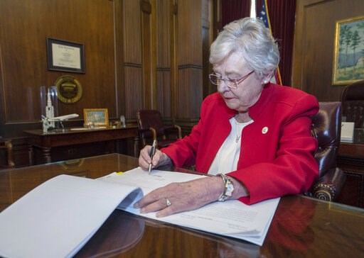 The Latest: Sen. Doug Jones calls abortion ban 'shameful'