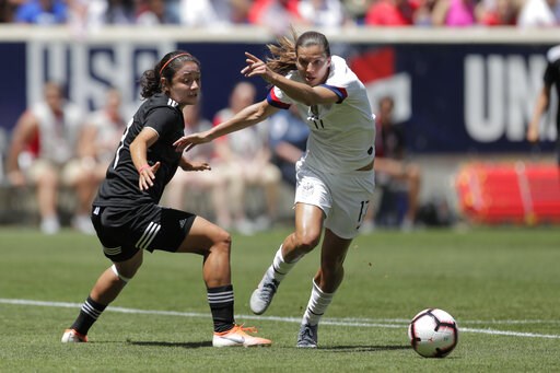 US women beat Mexico 3-0 before starting title defense