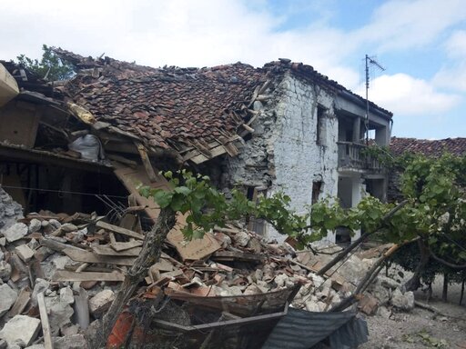Tremors rattle southeast Albania, injuring 4, damaging homes