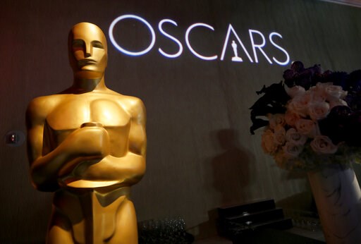 (Photo by Danny Moloshok/Invision/AP, file). FILE - In this Feb. 4, 2019 file photo, the Oscar statue appears the 91st Academy Awards Nominees Luncheon at The Beverly Hilton Hotel in Beverly Hills, Calif. The Academy of Motion Picture Arts and Science...