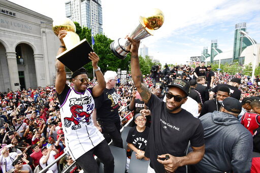 The Latest: Police: 4 shot at Raptors rally in Toronto