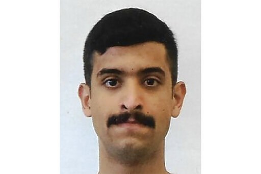 (FBI via AP, File). FILE - This undated file photo provided by the FBI shows Mohammed Alshamrani. The United States is preparing to remove more than a dozen Saudi military students from a training program and return them to their home country after an ...