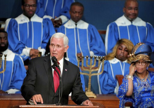 US VP Pence honors Martin Luther King Jr. at church service