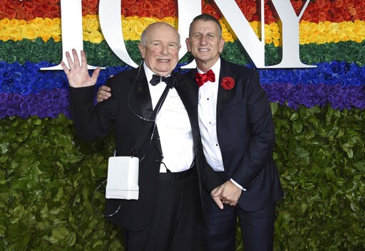 (Photo by Evan Agostini/Invision/AP, File). FILE - This June 9, 2019 file photo shows playwright Terrence McNally, left, and Tom Kirdahy at the 73rd annual Tony Awards in New York. McNally, one of America’s great playwrights whose prolific career incl... (Photo by Evan Agostini/Invision/AP, File). FILE - This June 9, 2019 file photo shows playwright Terrence McNally, left, and Tom Kirdahy at the 73rd annual Tony Awards in New York. McNally, one of America’s great playwrights whose prolific career incl...
