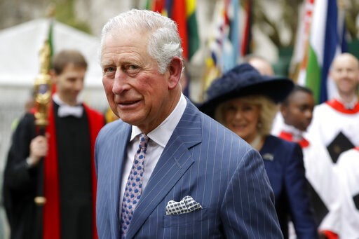 (AP Photo/Kirsty Wigglesworth, File). FILE - In this Monday, March 9, 2020 file photo, Britain's Prince Charles and Camilla the Duchess of Cornwall, in the background, leave after attending the annual Commonwealth Day service at Westminster Abbey in Lo... (AP Photo/Kirsty Wigglesworth, File). FILE - In this Monday, March 9, 2020 file photo, Britain's Prince Charles and Camilla the Duchess of Cornwall, in the background, leave after attending the annual Commonwealth Day service at Westminster Abbey in Lo...