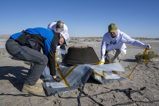 NASA's first asteroid samples land on Earth after release from spacecraft