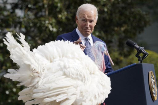 Biden pardons National Thanksgiving Turkeys while marking his 81st birthday with jokes about his age